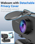 FWV 2K Webcam for PC Mac Laptop with Microphone,Full HD Web Cam for Streaming with Privacy Cover Sliders,USB C Web