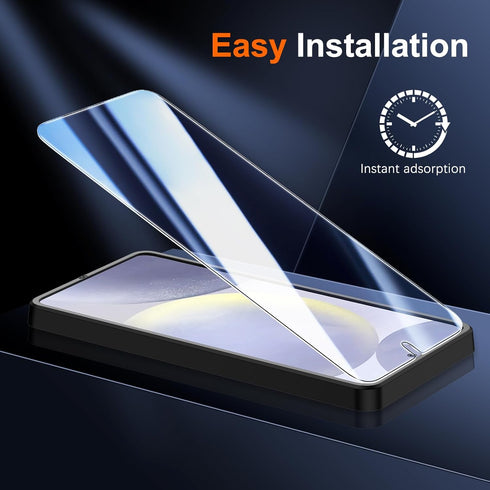 UniqueMe Samsung Galaxy S24 Screen Protector 2+2 Pack: Diamond Hardness, Anti-Explosion, Fingerprint Unlock, Camera