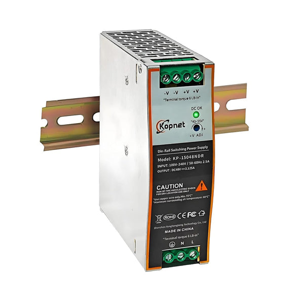 150W 48V Din Rail Mount Power Supply 48V Output AC-DC Industrial Power