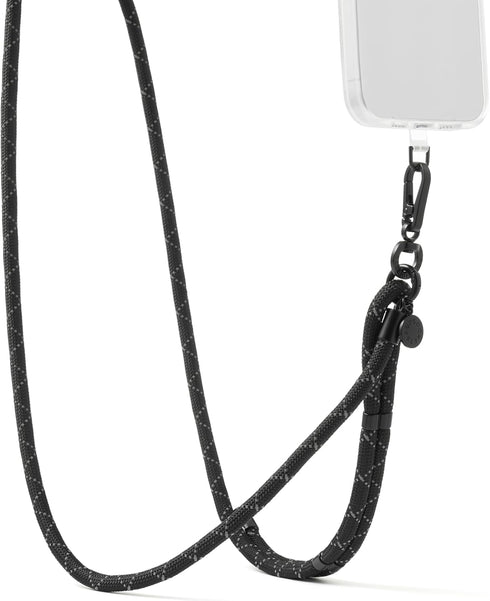 PopSockets Crossbody Phone Strap & Lanyard - Black