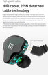 YINYOO KBEAR KS2 USB C Earbuds Headphones, Hybrid 1BA 1DD Wired Earbuds with Detachable Cable (Green)