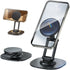 KOBBRAN Magnetic Phone Stand for Desk 360 Rotating Adjustable Foldable Aluminum for MagSafe