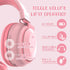 Kids Bluetooth Headphones 5.3, Wireless 60H Play Time, Volume Limited Over Ear Foldable Headset (Pink)