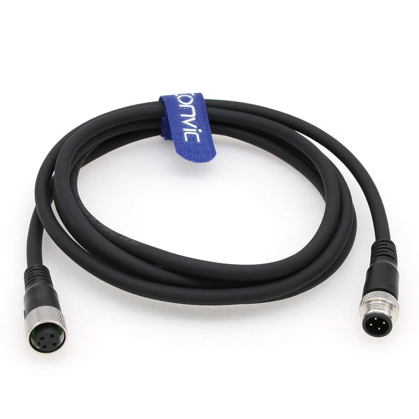 Eonvic Industrial M12 4 Pin Male to Female Sensor Cable, M12 A Code Straight Aviation Connector