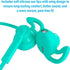 Teal Wired Earbuds with Microphone, HiFi Stereo In-Ear Headphones, 3.5mm for iPhone, Android, MP3, Laptop - Powerful