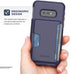 ENCASED Galaxy S10e Wallet Case, Protective Cover with Card Holder (Purple)