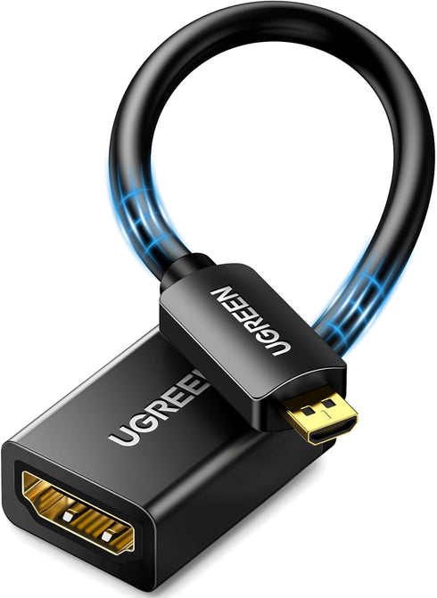 UGREEN Micro HDMI to HDMI Adapter, Male to Female Cable HDMI 2.0 4K@60Hz