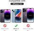 JETech 3-Pack Full Coverage Tempered Glass Screen Protector for iPhone 14 6.1-Inch, Black Edge, HD Clear, Case-Friendly.