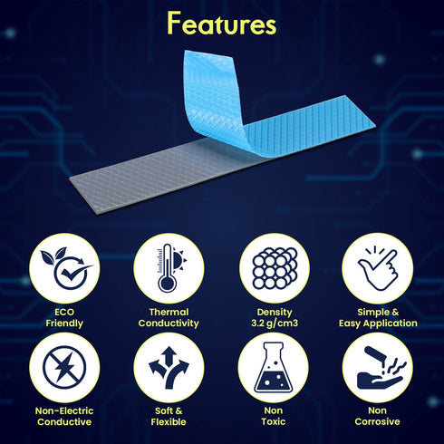 Gelid Solutions GP-Ultimate 15W Thermal Pad 120x20x1.5mm - Excellent Heat Conduction, Ideal Gap Filler, Easy