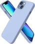 ORNARTO Slim Liquid Silicone Case for iPhone 13 6.1, 3 Layers Full Covered Soft Gel Rubber Protective Cover (Light Blue)