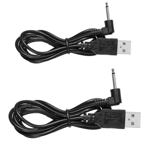 Smays USB Charger Cable for Lush 2, 3, Hush, and Edge - Black Charging Cord (2-Pack)