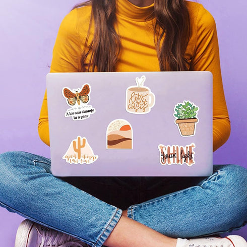 50PCS Vintage Inspirational Stickers,Motivational Aesthetic Stickers for Women Adults Kids Teen Teachers,Vinyl Waterproof Positive Decals for Laptop,Water Bottles,Phone Case,Scrapbook,Journal by Bcrafene