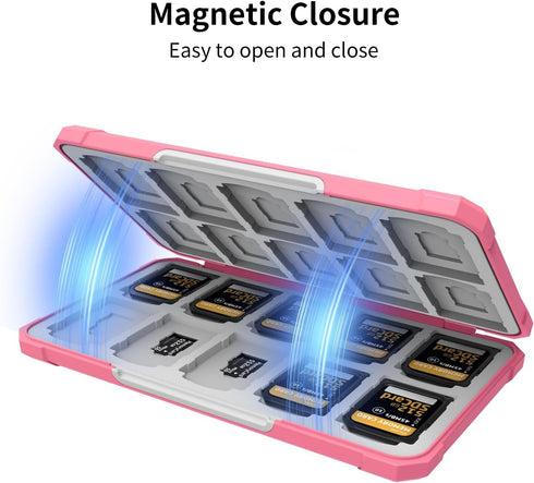 Anyskill 40 20 20 Memory Card Case with Slots for Micro SD SDXC SDHC TF Cards and SD SDXC SDHC Cards, SD Card Holde