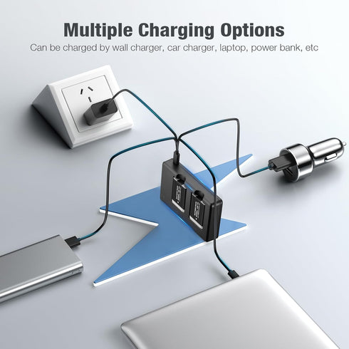NB-13L Battery 2 Pack Replacement Li-ion Batteries and USB Dual Charger for PowerShot G1X G5X G7X Mark II III