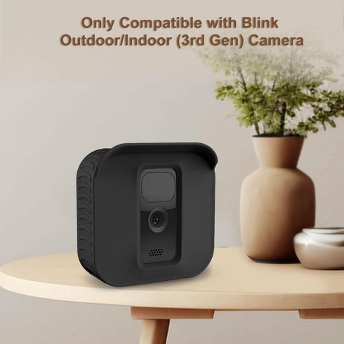 MOSISO Silicone Skin Cover Compatible with Blink Outdoor (3rd Gen) Camera, 3 Pack Weather Proof Outdoor Camera Protective Silicon Case Cover for Indoor Outdoor Home Security Camera, Black