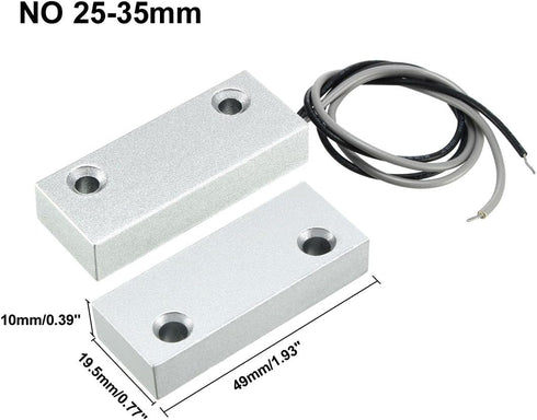 uxcell Rolling Door Contact Magnetic Reed Switch Alarm with 2 Wires for N.O. Applications MC-52 by uxcell