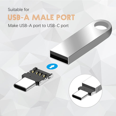 USB C to USB Adapter, 10 Pack Miniest USB C to A Male to Female Adapter, Hidden and Slim Converter Adapter for USB Cable.