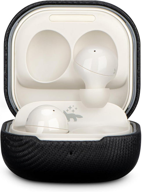 LOPIE Carbon Fiber Texture Case for Samsung Galaxy Buds FE (2023) Buds 2 Pro (2022) Buds 2 (2022) Buds Pro (2021) Buds