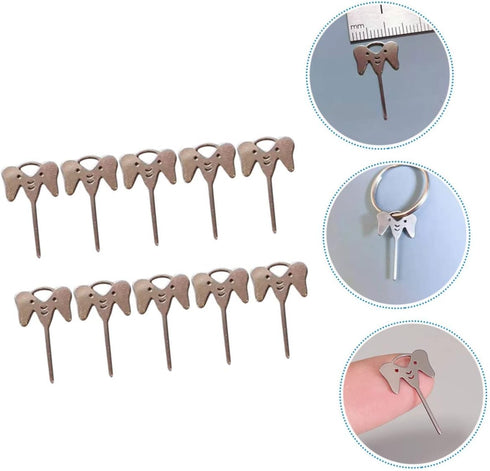 HyKab 10pcs Silverx3p Eject Ejecting Opener Removers Card Remover Chip Ejectors Design Steel for Needles Tablet Needle