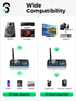 Bluetooth Transmitter Receiver, SOOMFON 3-in-1 Bluetooth 5.0 Audio Adapter for 2 Headphones, LCD Display, Optical AUX