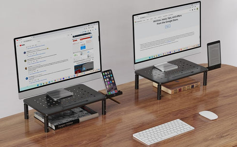 2 Pack 3 2 Zimilar Monitor Stand , Height Adjustable Stand with Unique Star Mesh for Computer, Laptop, Printer