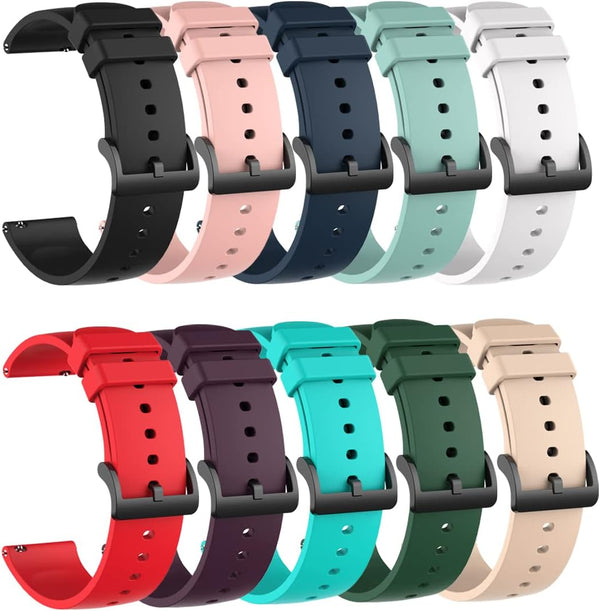 RuenTech Bands for OYV TGW008 & TOUCHELEX TGW008 Smart Watch, Waterproof Replacement Silicone Straps Wristbands