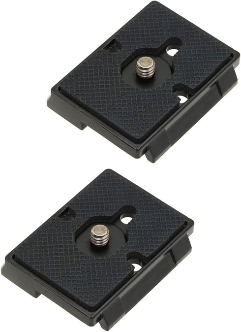 Quick Release Plate for Manfrotto 200pl-14 Rc2 Camera Tripod Head (Pack of 2) Black