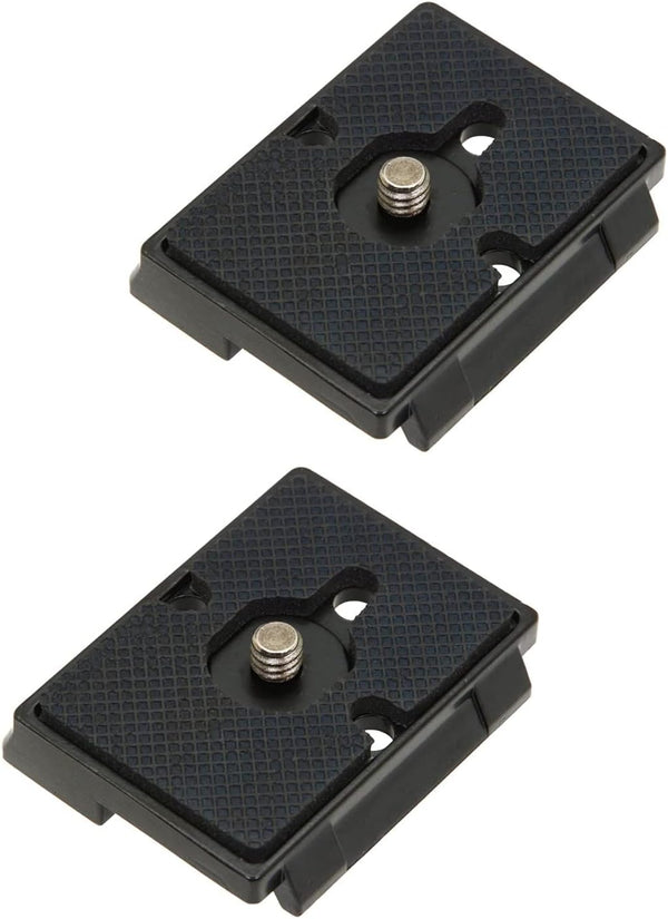 Quick Release Plate for Manfrotto 200pl-14 Rc2 Camera Tripod Head (Pack of 2) Black