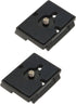 Quick Release Plate for Manfrotto 200pl-14 Rc2 Camera Tripod Head (Pack of 2) Black
