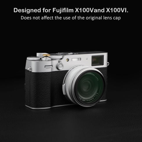 Haoge Lens Filter Adapter Ring for Fujifilm X100VI, fit 49mm UV CPL ND Filter Lens Cap