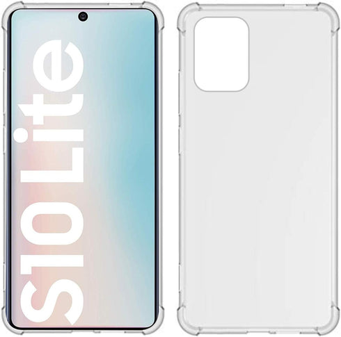 Samsung Galaxy S10 Lite Case - Clear TPU Four Corners Cover, Transparent Soft Funda for A91 & M80s