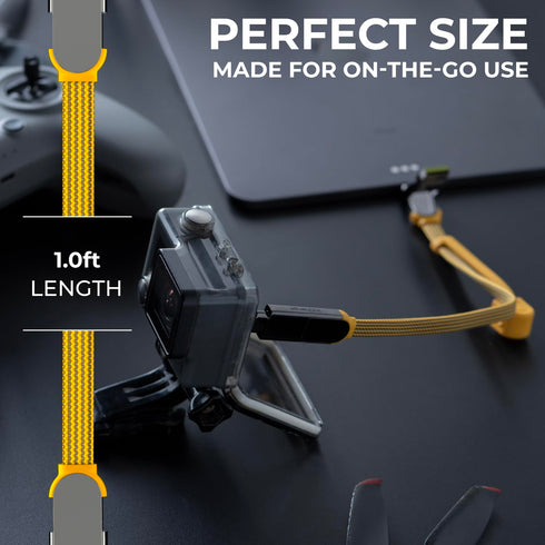 inCharge 30 cm 6-in-1 100W Rolling Square XL - USB-C Cable, Universal Smartphone Cable, Gift for Men, Universal Charger