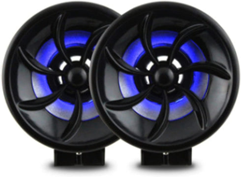 Fydun 12V Motorcycle Speaker, High Power Loudspeaker for Audio Music Amplifier with Light Effect, Plug and Play
