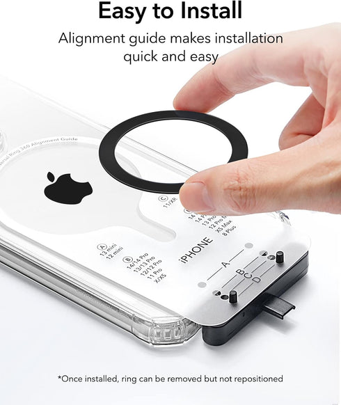 ESR MagSafe Sticker 360, MagSafe Ring Magnet (HaloLock), 2 Pack Magnetic Ring for iPhone 15/14/13/12/11, Galaxy