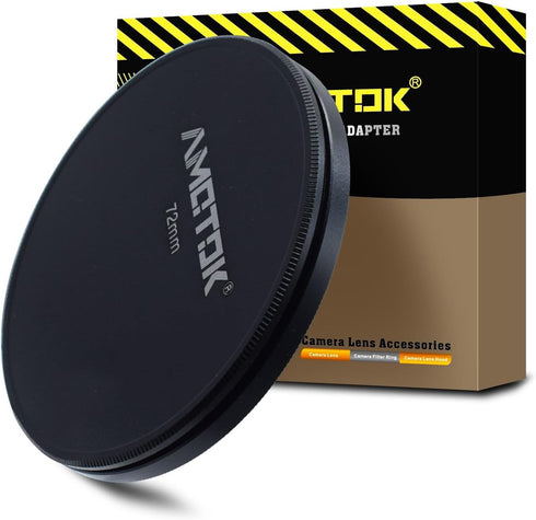 72mm Metal Lens Filter Caps, Compatible with All 72mm Camera Lens Filters, Ultra Precision CNC Machined
