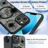 OOK Phone Case for iPhone 13, Black Frosted Shockproof Cover with Cute Sunflower Floral Blooms Design, Compatible with