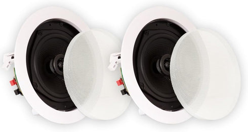 Theater Solutions TS50C 5.25-Inch In Ceiling Speakers, Surround Sound Home Theater Pair, White