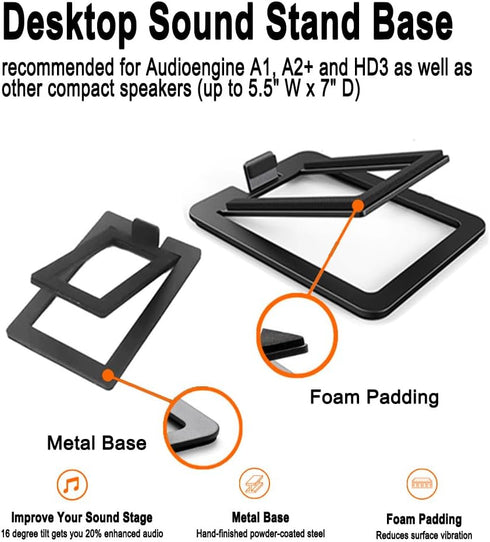 Generic Desktop Sound Stand Base Carbon Steel Material Shock Absorption and Improved Sound Quality Speaker Bracket