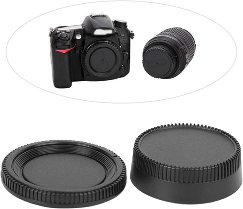 Camera Body and Lens Rear Kit for Nikon F Mount Cameras, Dustproof Lens Protector Cover and Body Protector Set, Scratch Resistant Camera Body Lens Cover Kit