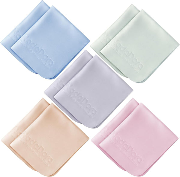 Nadadora Individually Wrapped Assorted Color Premium Microfiber Glasses Cleaning Cloths, 10 Pack, Thickened,Soft