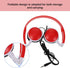 Stereo Headphones Wired, 1pc Red Foldable Earphones for Laptop, Head-Mounted Earmuffs for Boys Girls Travel