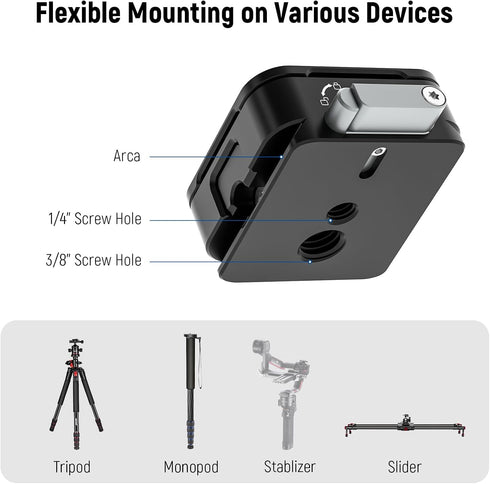 NEEWER Arca Type Quick Release Plate Kit, DSLR Camera Mount Adapter, Max Load 17.6lb/8kg
