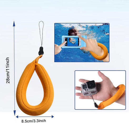 WLPREOE 5PCs Waterproof Floating Handle Hand Grip for GoPro + Camera Float Strap for iPhone, Underwater Camera for