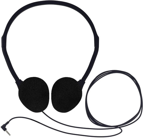 Bulk Over The Head Disposable Headphones, Wholesale Lot for Kids Individually Bagged for Schools, Libraries, Hospitals