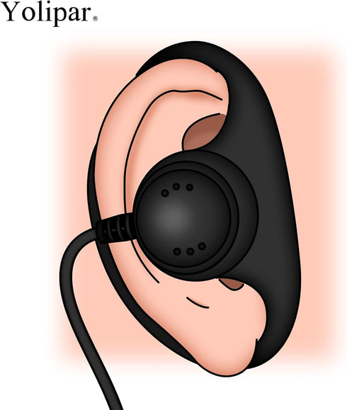 Earpiece Surveillance Kit Compatible with BaoFeng, BTECH, Kenwood Walkie Talkie with PTT Mic Headset