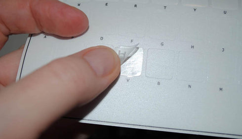 Korean Transparent Keyboard Stickers with Yellow Lettering for PC Computer Laptops Desktop Keyboards