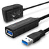 RSHTECH USB 3.0 Active Extension Cable 32 Feet with 5V 2A Power Adapter, Male to Female Cord with Signal Booster