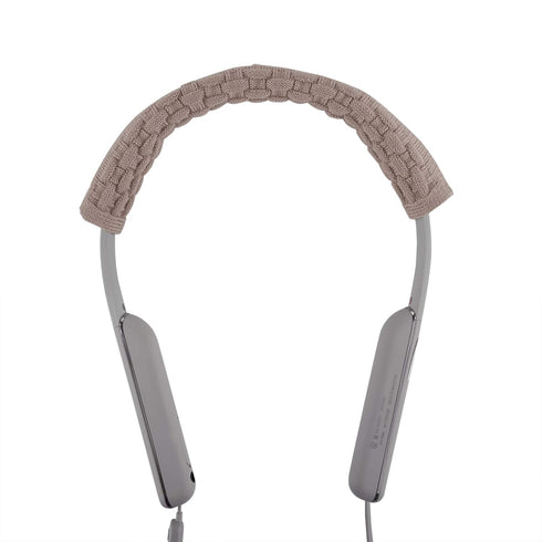 Geekria 2PCS in-Ear Knit Fabric Headband Cover for Sony WI-1000XM2, WI-1000X, WI-C400 Bluetooth Headset (Light Brown)