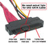 chenyang SAS to SATA Cable, SFF-8482 SAS 29 Pin to SATA 22Pin Hard Disk Drive Raid Extension Cable with Power Port