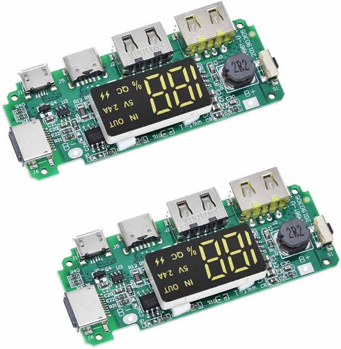 Rakstore Dual USB 5V 2.4A Micro/Type-C USB Mobile Power Bank 18650 Charging Module